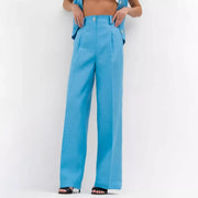 Cotton-linen vest and pants set, view 6 - MRSLM