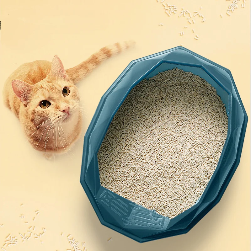 colorful diamond small cat litter box, view 7 - MRSLM