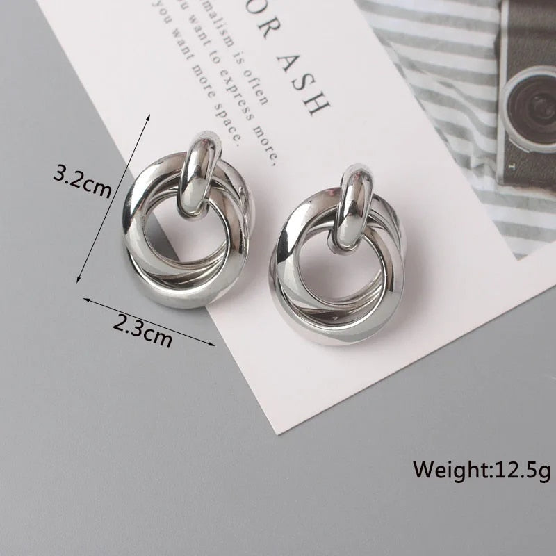 Geometric statement earrings, view 8 - MRSLM