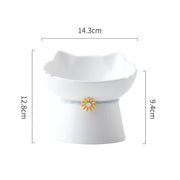 elevated ceramic cat bowl, view 7 - MRSLM