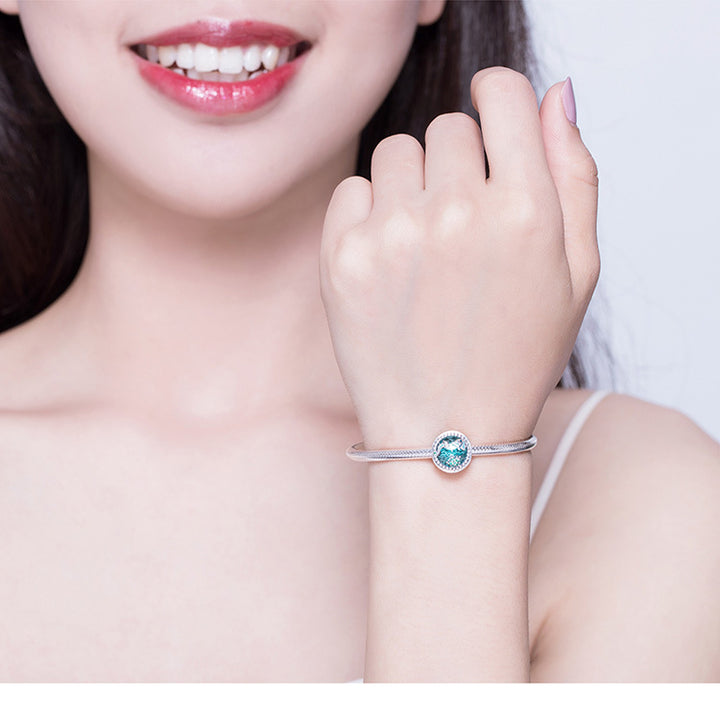 925 Sterling Silver Underwater World Beaded Bracelet For Women