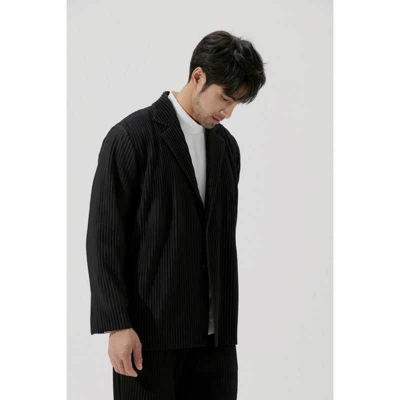 men's slim fit pleated blazer, view 5 - MRSLM