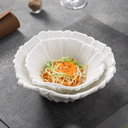 flower shaped ceramic deep bowl, view 5 - MRSLM