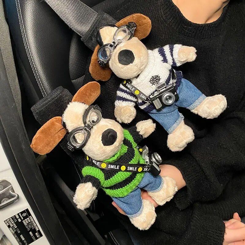 cartoon dog plush seat belt protector, view 16 - MRSLM