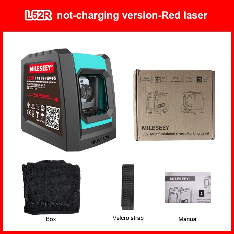 2-line self-leveling laser level with tripod, view 6 - MRSLM
