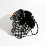 Vintage plaid square shoulder bag, view 7 - MRSLM