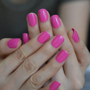 short neon violet press-on fake nails, view 4 - MRSLM