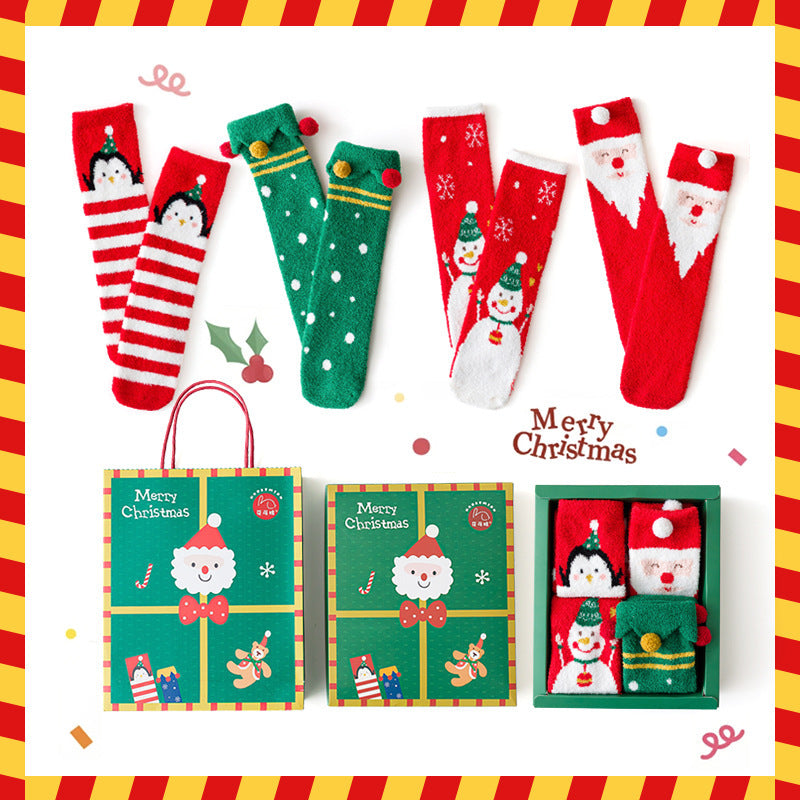 Christmas kids socks gift box, view 5 - MRSLM
