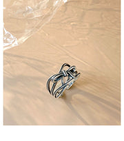 vintage s925 silver bends and hitches ring, view 3 - MRSLM