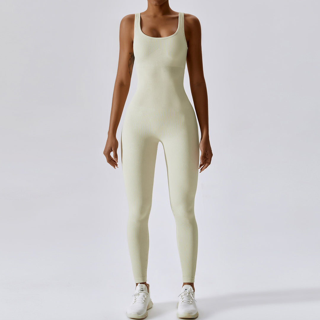 One-piece Yoga Suit Abdominal Slimming Exercise Elastic Tight