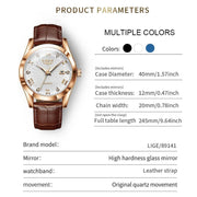 men's leather chronograph sport watch, view 15 - MRSLM