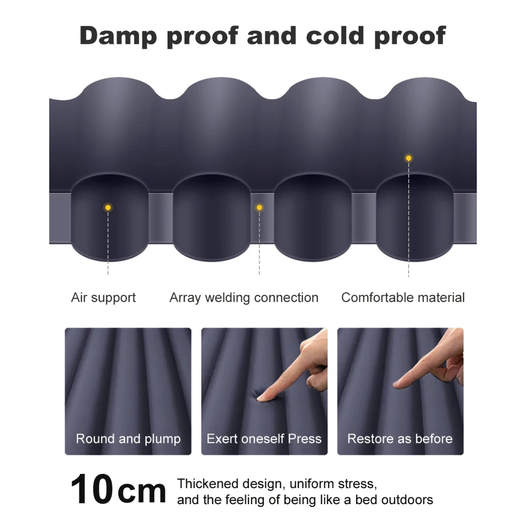 Self-Inflating Camping Mattress with Built-In Pump