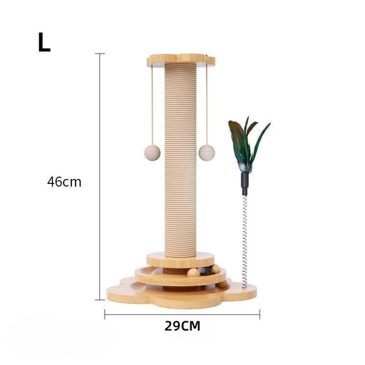 durable wooden cat turntable, view 3 - MRSLM