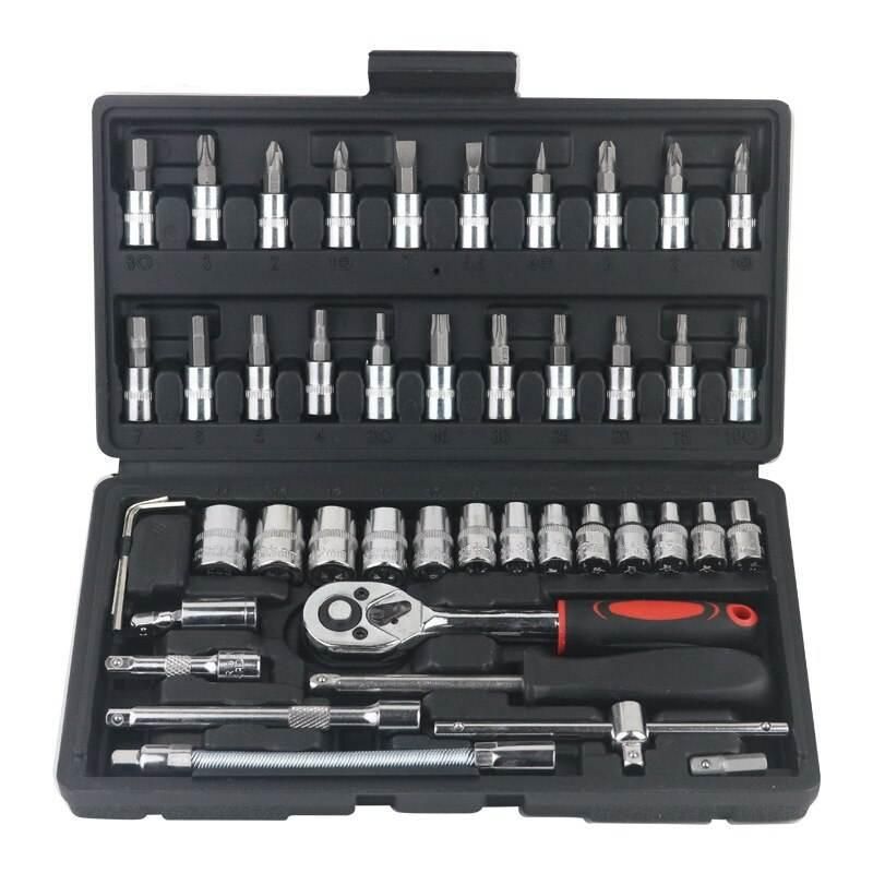 46-piece 1/4 inch socket set with ratchet, view 3 - MRSLM