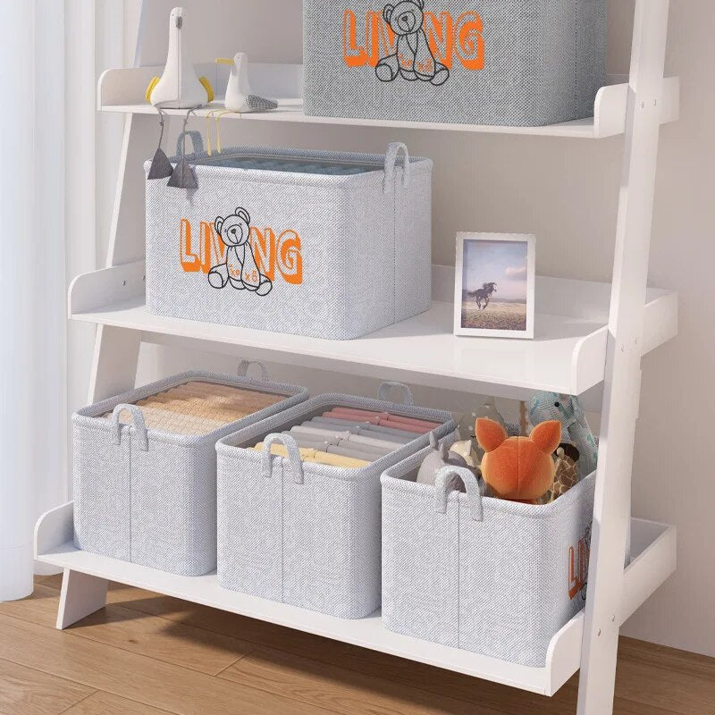 foldable clothes storage basket, view 7 - MRSLM
