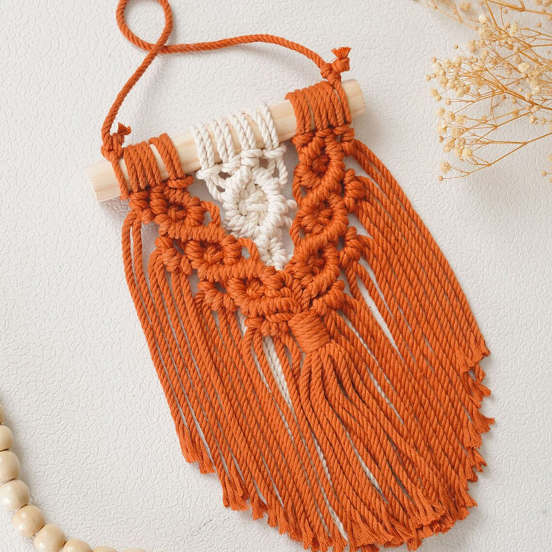 handmade macrame wall hanging, view 3 - MRSLM
