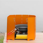 foldable aluminum stove windshield, view 6 - MRSLM