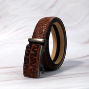 men's crocodile pattern PU belt, view 5 - MRSLM