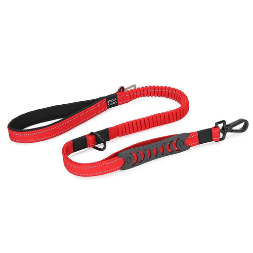 reflective nylon dog leash and seat belt, view 5 - MRSLM