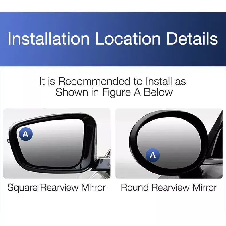 rotatable car blind spot mirror, view 9 - MRSLM