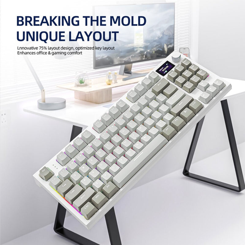 Teclado mecânico sem fio com troca a quente: experiência aprimorada de digitação e jogos