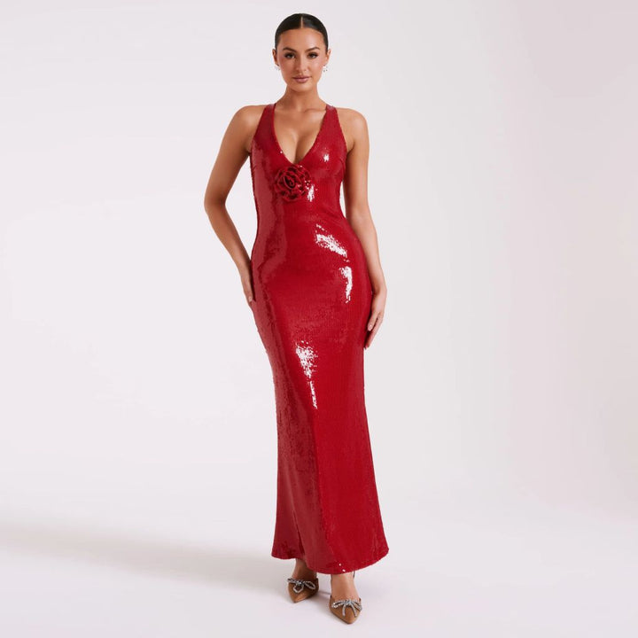 Sling Backless Maxi Dress For Women