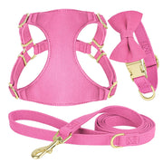 bowtie dog collar harness leash set, view 4 - MRSLM