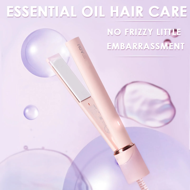 2-in-1 mini ceramic hair straightener and curler, view 5 - MRSLM