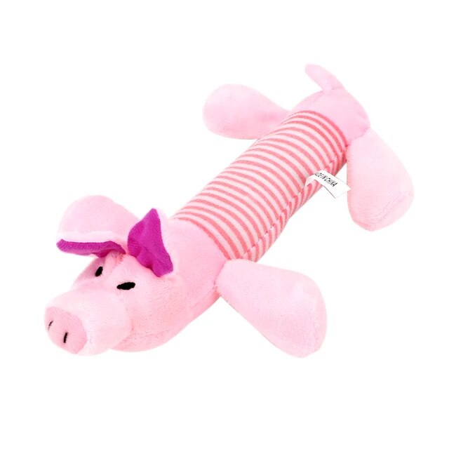 Squeaky plush dog toy, view 2 - MRSLM