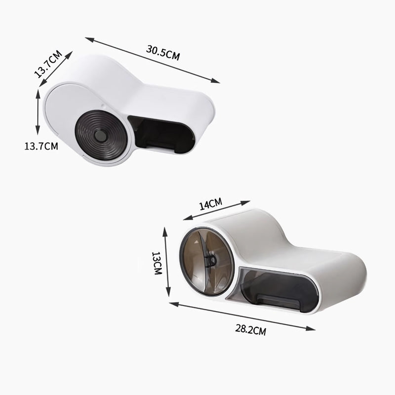 waterproof toilet paper holder with storage, view 7 - MRSLM