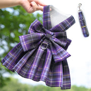 plaid dog dress harness, view 9 - MRSLM