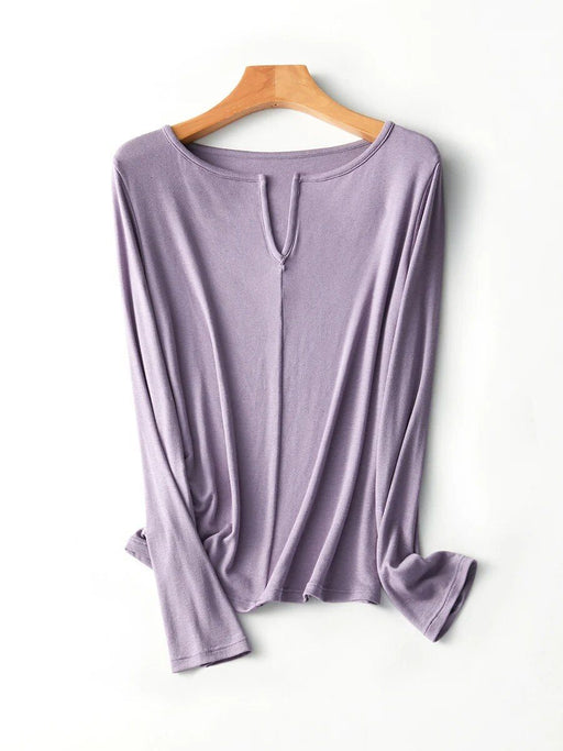 women's square neck long sleeve tee, view 4 - MRSLM