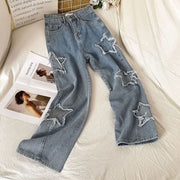 straight high waist loose jeans for women - MRSLM
