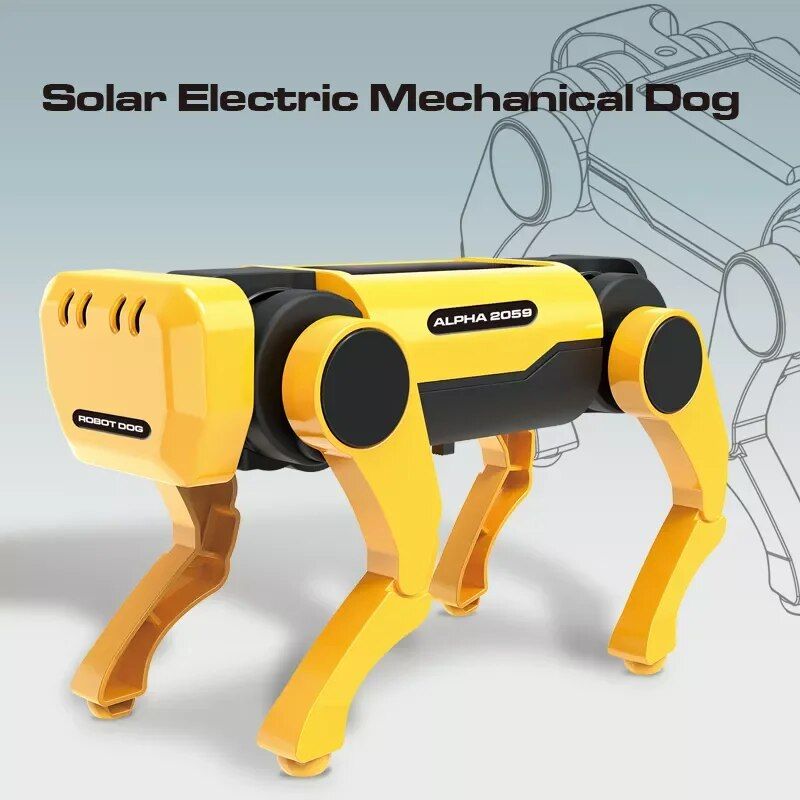solar DIY mechanical dog robot kit, view 2 - MRSLM