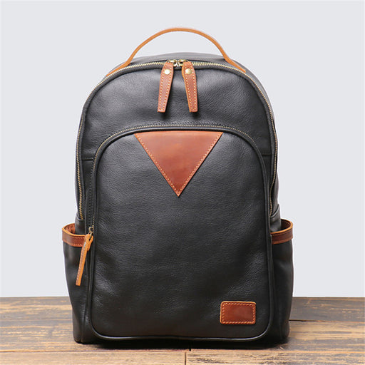 retro trend leather backpack - MRSLM