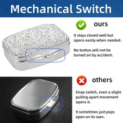 crystal diamond travel pill organizer, view 8 - MRSLM
