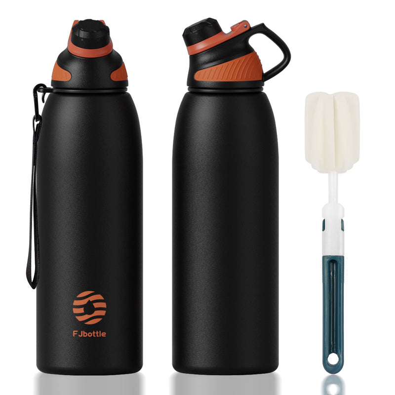 stainless steel thermo bottle with magnetic lid, view 2 - MRSLM