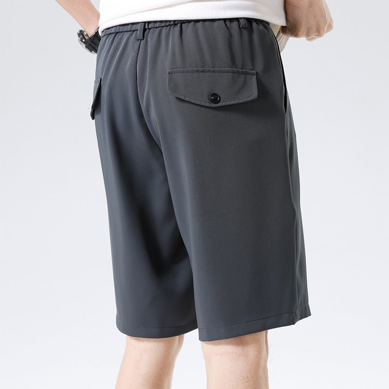 Bequeme, weiche Herren-Shorts in Unifarben, kleine Anzughose