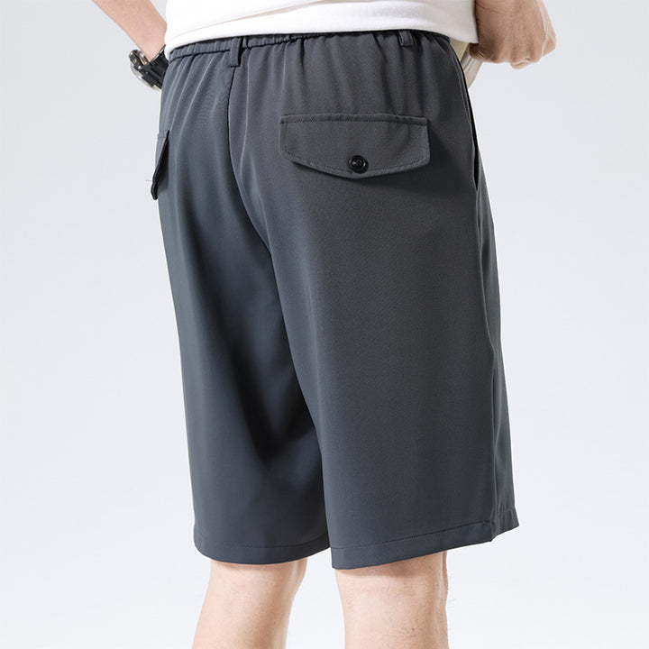 Bequeme, weiche Herren-Shorts in Unifarben, kleine Anzughose
