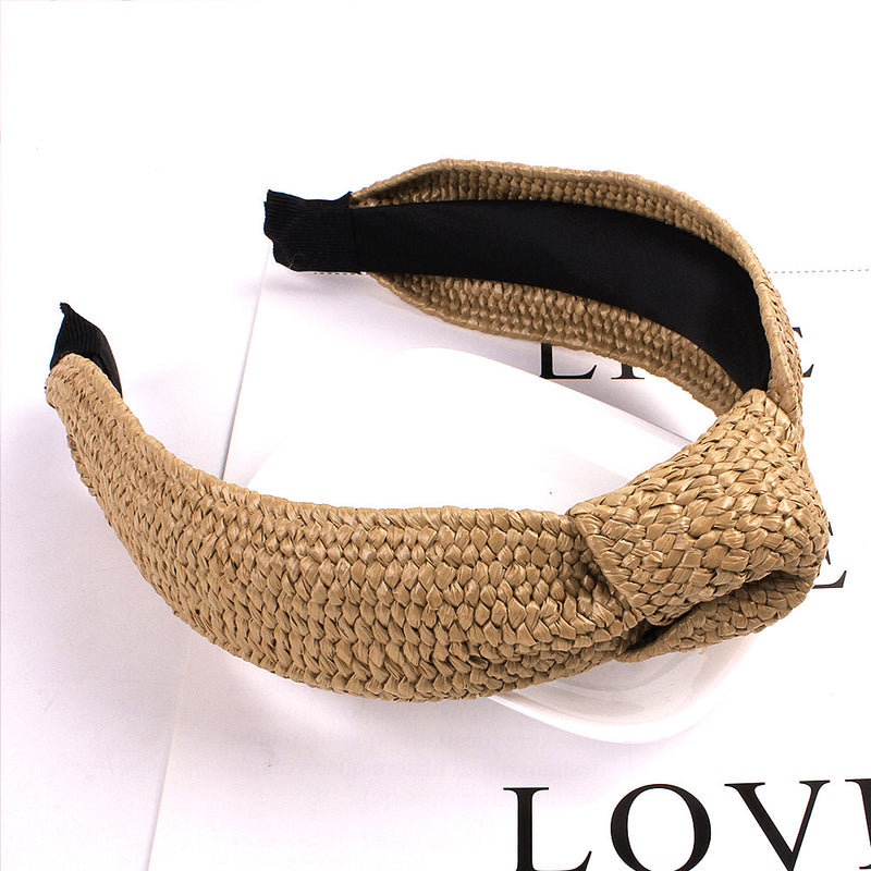 solid color knotted headband, view 2 - MRSLM