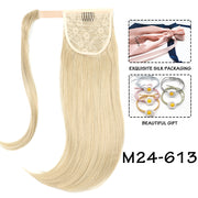 synthetic straight wraparound ponytail, view 17 - MRSLM