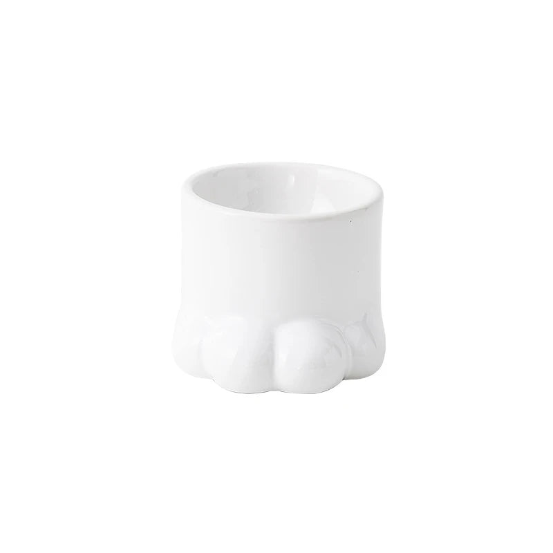 elevated ceramic pet bowl, view 5 - MRSLM