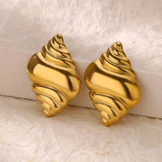 geometric conch stud earrings, view 4 - MRSLM