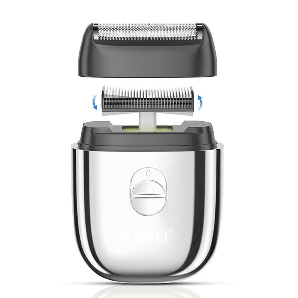 Mini barbeador elétrico recarregável via USB