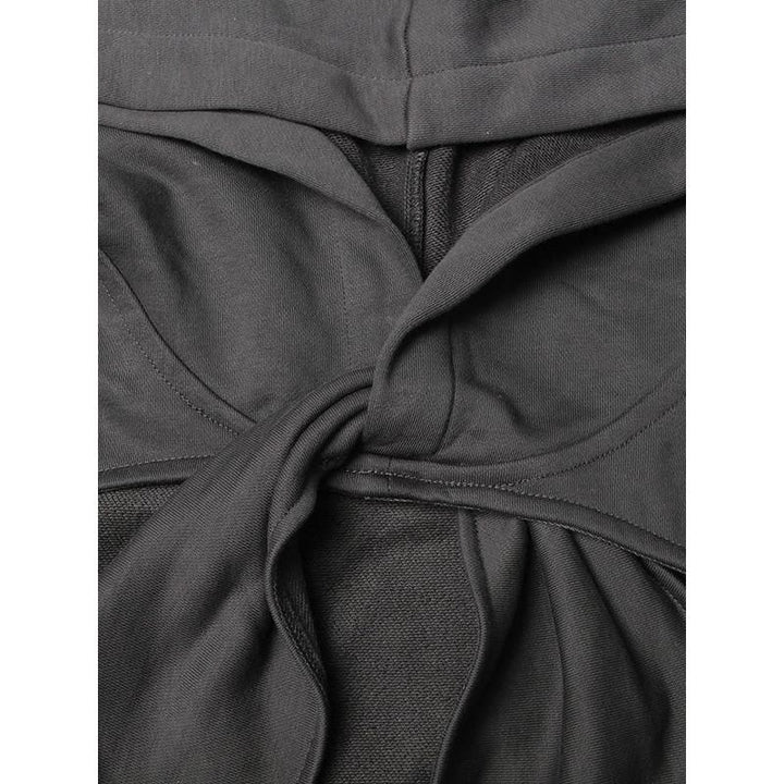 Casual Hollow Out Hooded Sweatshirt