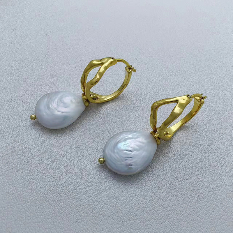 Trendy Vacuum Vapor Plating Gold High Color Retaining Earrings