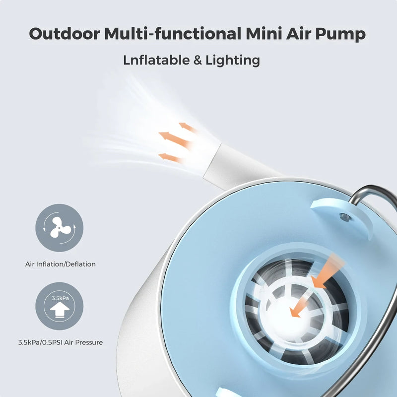 portable ultralight air pump, view 6 - MRSLM