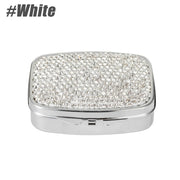 crystal diamond travel pill organizer, view 3 - MRSLM
