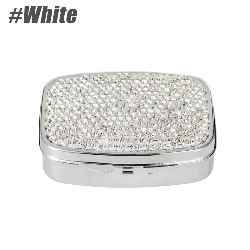 crystal diamond travel pill organizer, view 3 - MRSLM