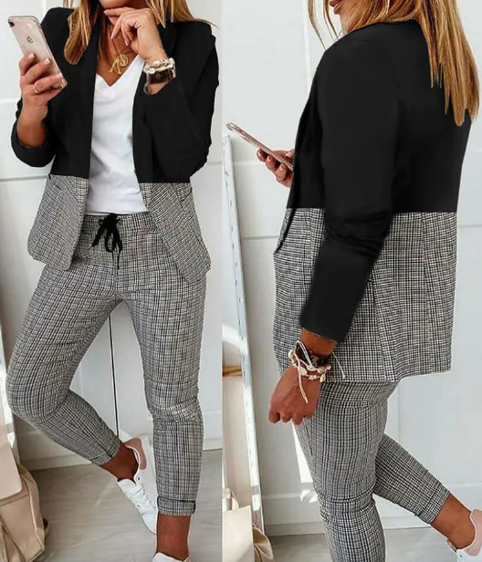 New Casual Fashion Set Small Suit Women's Suit